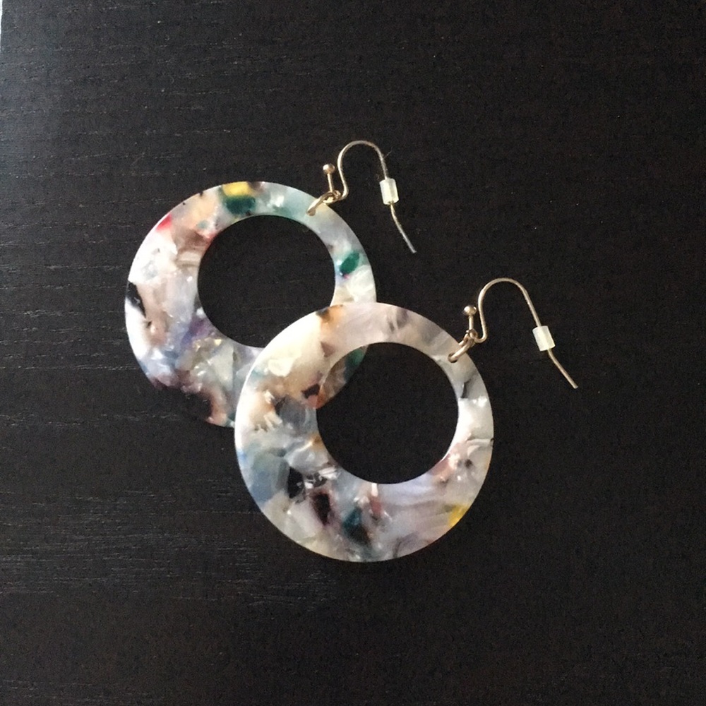 💖 ASOS pink acetate hoop earrings